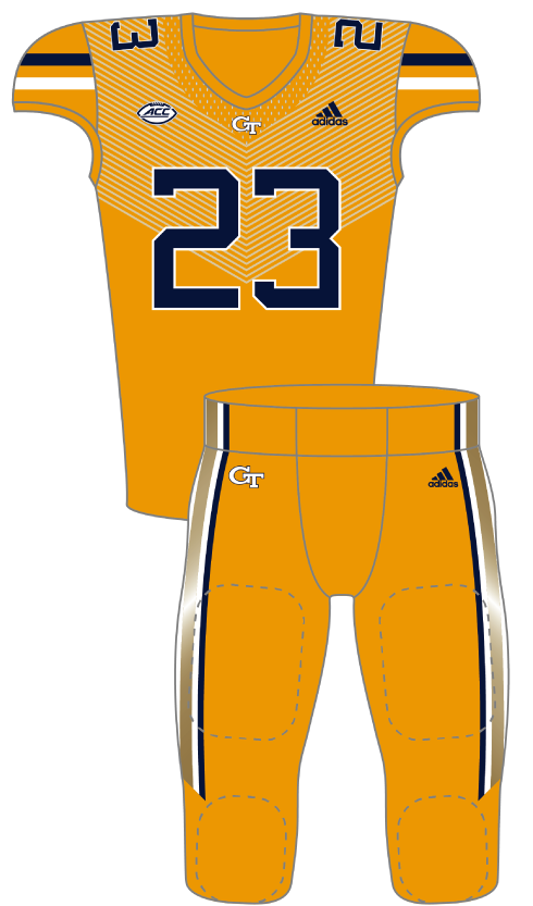 Georgia Tech 2023 Gold Uniform