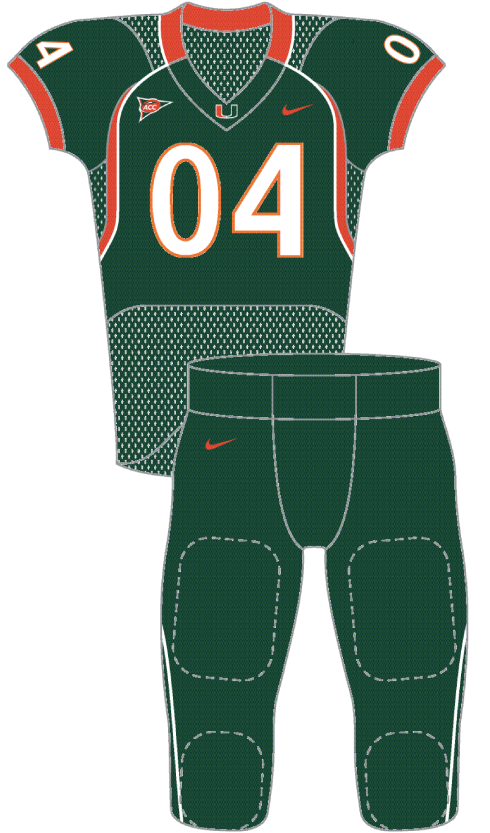 Miami 2004 Green Uniform
