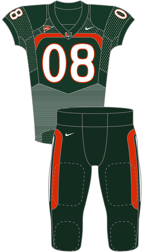 Miami 2008 Green Uniform