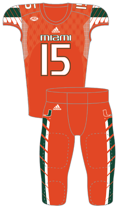 Miami 2015 Orange Uniform