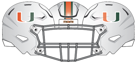 Miami 2021 Grey Facemask Helmet