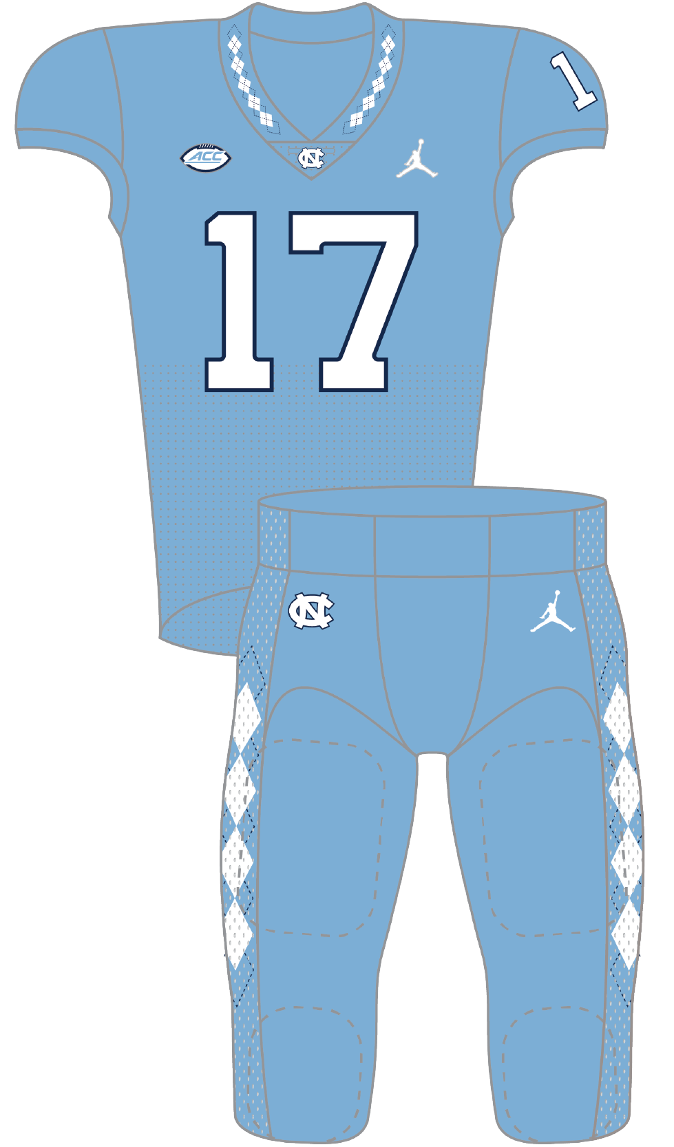 North Carolina 2017 Blue Uniform