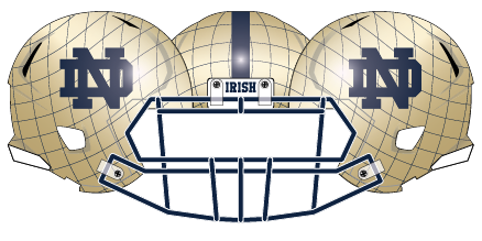 Notre Dame 2014 Helmet Shamrock