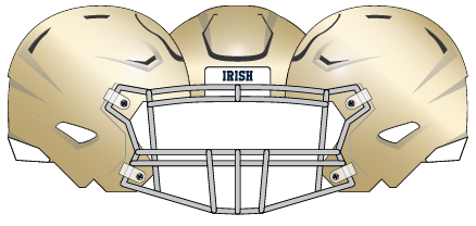 Notre Dame 2015 Helmet Gold