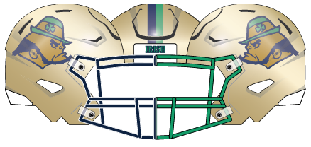 Notre Dame 2015 Helmet Shamrock