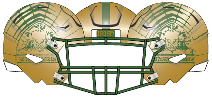 Notre Dame 2016 Helmet Shamrock
