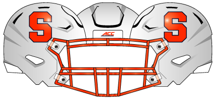 Syracuse 2017 Helmet White Orange