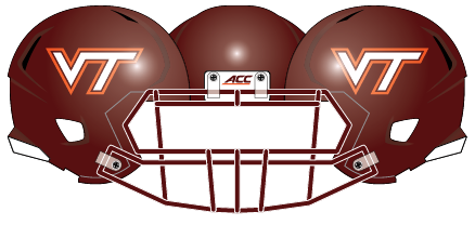 Virginia Tech 2014 Maroon Helmet