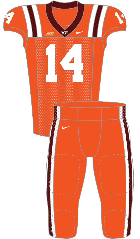 Virginia Tech 2014 Orange Uniform