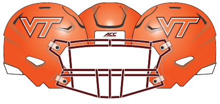 Virginia Tech 2015 Orange Helmet