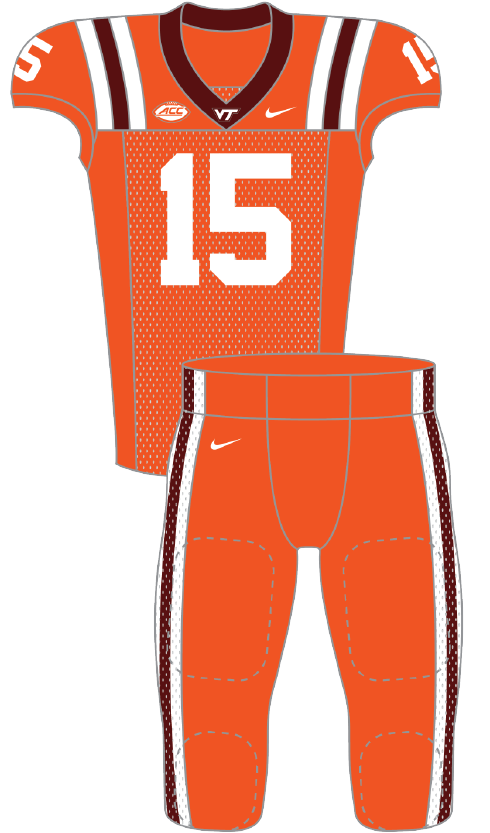 Virginia Tech 2015 Orange Uniform