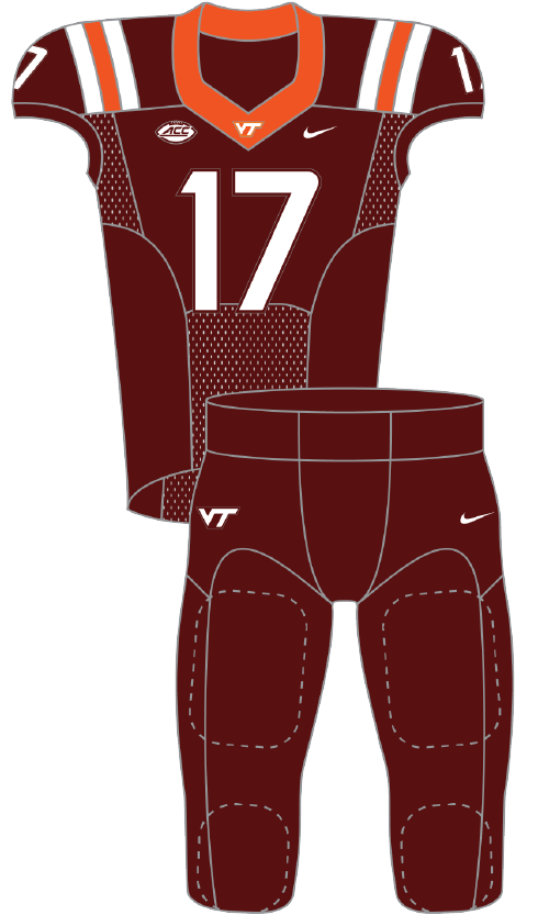 Virginia 2017 Maroon Uniform