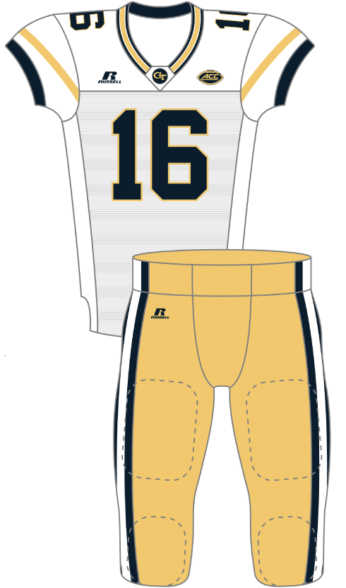 Georgia Tech 2016 White Uniform Uniform
