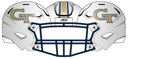 georgia tech 2019 white blue gold helmet