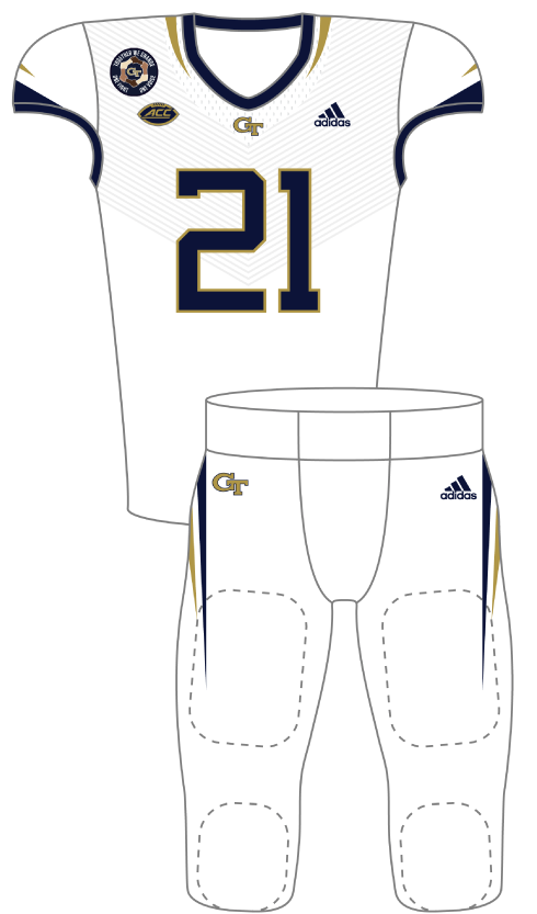 Georgia Tech 2021 White Blue Uniform