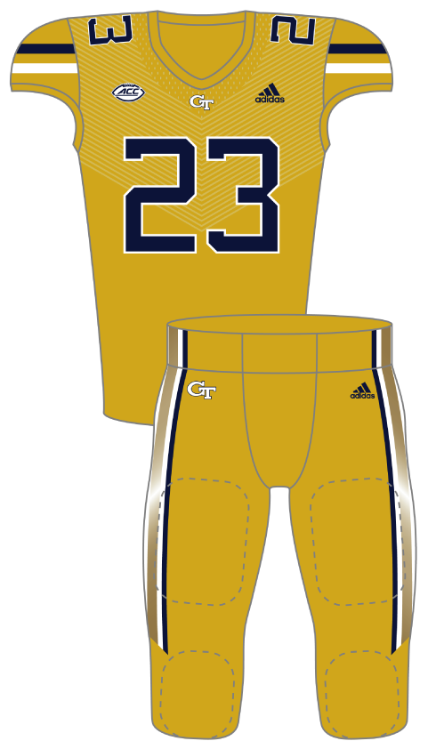 Georgia Tech 2023 Gold Uniform