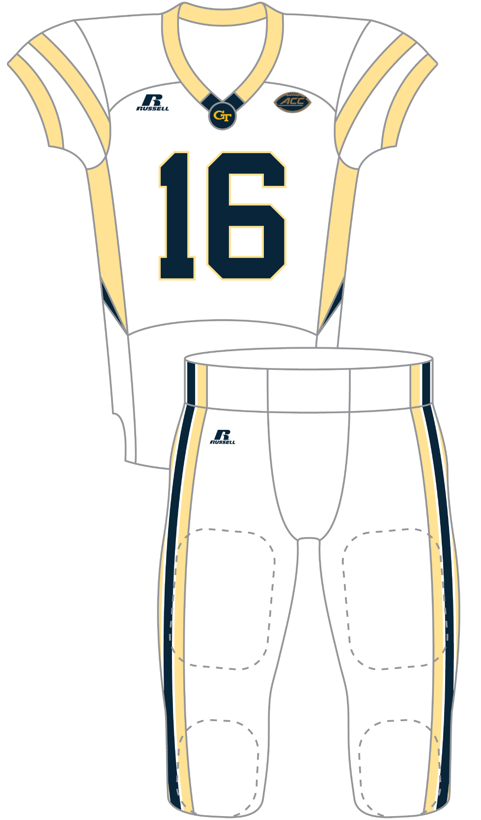 Georgia Tech 2016 White Away Uniform
