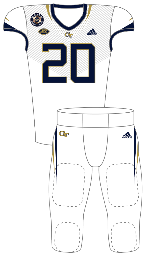 Georgia Tech 2020 White Blue Uniform