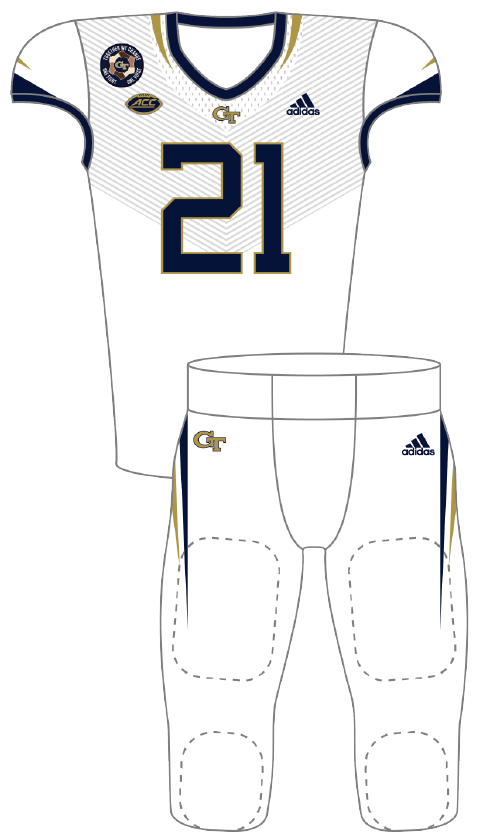Georgia Tech 2021 White Blue Uniform