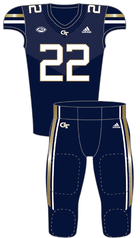 Georgia Tech 2022 Blue Uniform