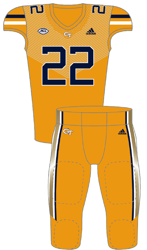 Georgia Tech 2022 Gold Uniform