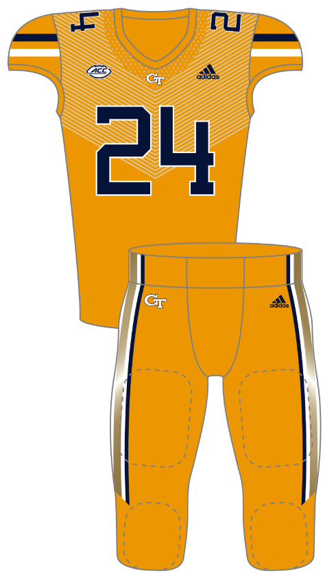 Georgia Tech 2024 Gold Uniform