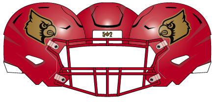 Louisville 2023 Helmet Red Gold