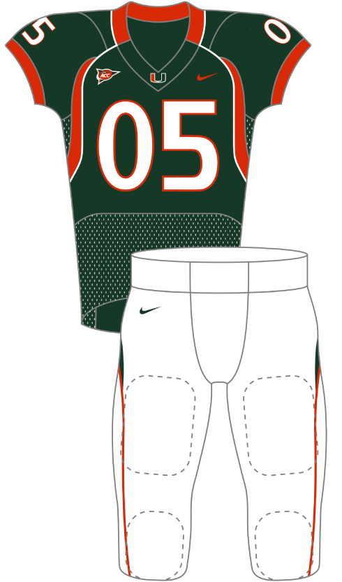 Miami 2005 Green Uniform