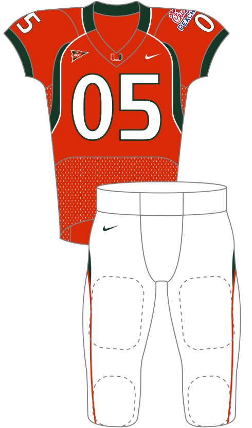 Miami 2005 Orange Uniform