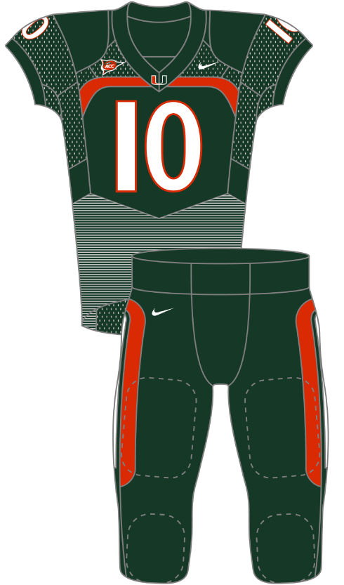 Miami 2010 Green Uniform