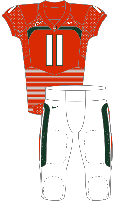Miami 2011 Orange Uniform