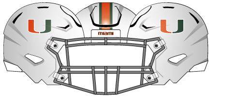 Miami 2021 Grey Facemask Helmet
