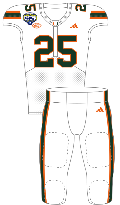 Miami 2025 Cotton Bowl Uniform