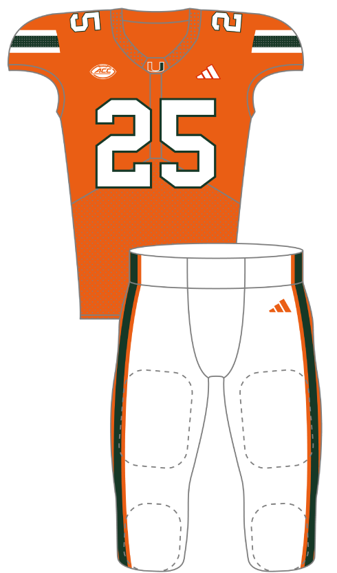 Miami 2025 Orange Uniform