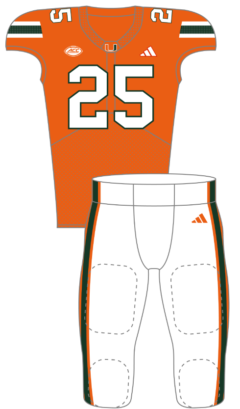 Miami 2025 Orange Uniform