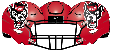 2021 NC State Red Helmet