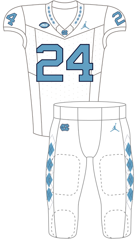 North Carolina 2024 White Uniform