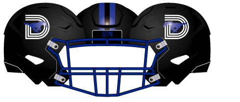 2025 White Helmet Blue Mask Blue Horse Blue Stripe