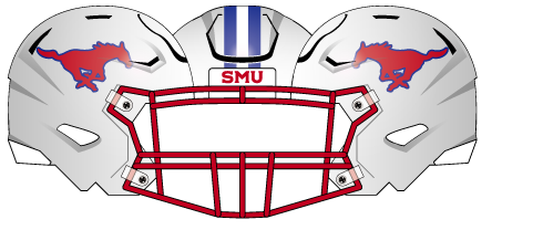 2025 White Helmet Red Mask Red Horse Blue Stripes